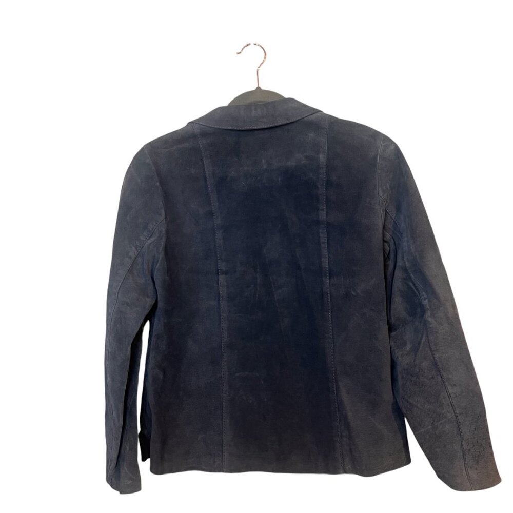 VINTAGE Trio Blue Suede Jacket from Serbia - Picture 2 of 5